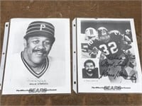 2 Pittsburgh Signed Photos Stargell & Harris