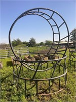 2 Prefiert Gray Livestock Hay Rings