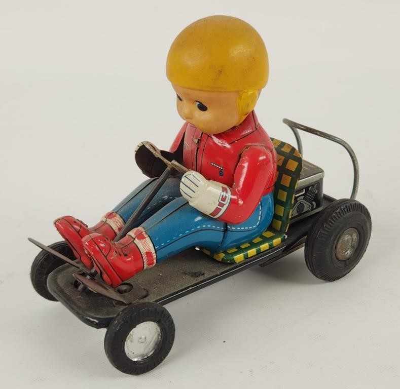 Vintage Modern Toys Japan Tin Friction Go Kart
