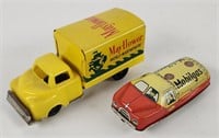 Vintage Tin Mayflower Delivery Truck & Mobilgas
