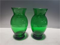 Pr green vases