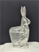 Vintage Zabkowice Glassworks Rabbit With A Weaved