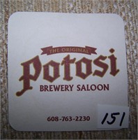 Potosi Brewery Saloon Cardboard Coaster