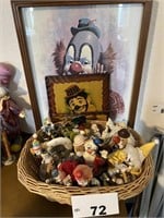 CLOWN FIGURES AND PICTURES LOT