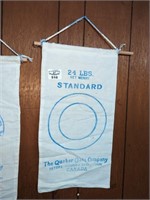 24Lb Rolled Oats feed bag wall hanging