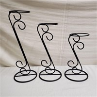 3 Metal Hat Display Stands