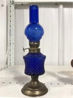SMALL COBALT KEROSENE LAMP