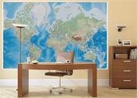 Poster – Modern World Map 55x39.4in with FREE