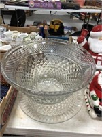 PUNCH BOWL , TRAY AND LADEL