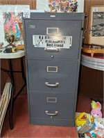 Steel three drawer file cabinet