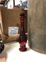 2 PC RUBY RED GLASS
