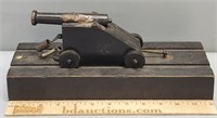 Wood & Iron Miniature Cannon Desk Model