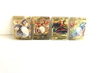 Lot of 4 Pokémon Metal Cards