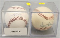 Signed Baseballs; Frank Robinson & Jim Rice