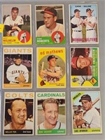 Vintage Baseball Cards 1950's-60's Stars