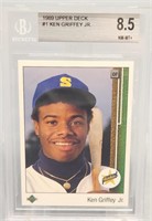 1989 Ken Griffey Jr 8.5 Baseball Card UD RC
