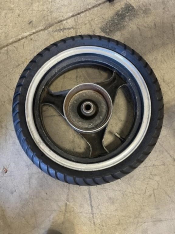 MOTORCYCLE TIRE AND WHEEL  130/60-13