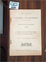 1890 Annual Report Dairymens & Creameries