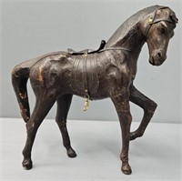 Leather Horse Figure Glass Eyes