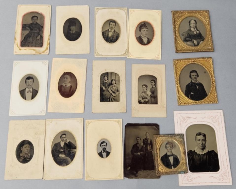 Antique Tintypes Photography Lot Collection