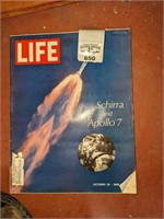 1968 Life Schirra & Apollo 7 Mission Periodical