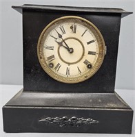 Antique American Cast Iron Shelf Clock