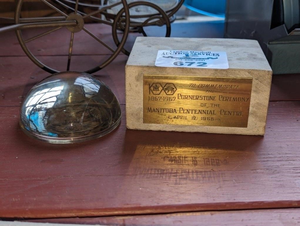Presentation and Glass paperweight