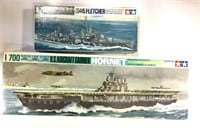 Lot of 2 Tamiya 1:700 Scale WWII Model Ships: