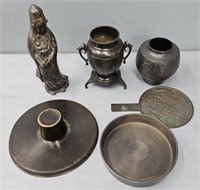 Chinese Asian Bronze & Mixed Material Lot