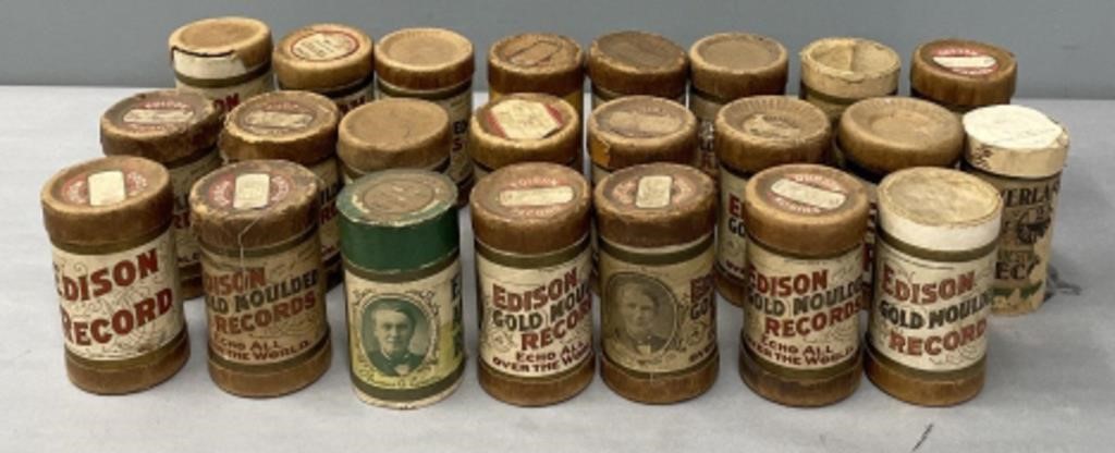 Edison Cylinder Roll Phonograph Records