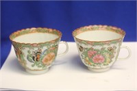 Lot of 2 Chinese Rose Medallion Cups