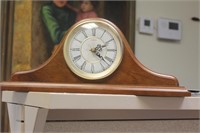 sunbeam wooden mantle clock