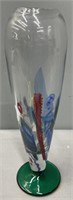 Art Glass Millefiori Signed Vase by KOG