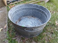 Galvanized tub 22" diameter