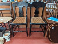 Antique cane bottom chairs