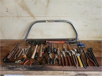 ASSORTMENT OF PLIERS, HAMMERS, SCREWDRIVERS & MORE