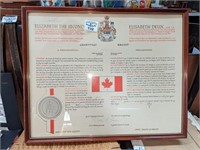 Framed Declaration of the Flag