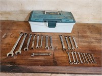 TACKLE BOX W/ ASSORTMENT OF CRAFTSMAN WRENCHES
