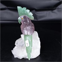 Natural Stone Handcarved Quartz Bird