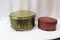 Lot of 2 Tin Cans