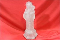 A Frost Glass Madonna and Child Figurine