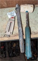 Ohaus scale, mallet, cold chisel
