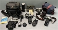 Camera; Bag & Accessories Lot Collection