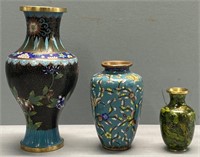 Cloisonné Vases Lot Collection