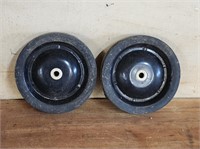 (2) 7 1/4" CART/ DOLLY WHEELS W/ SOLID TIRES