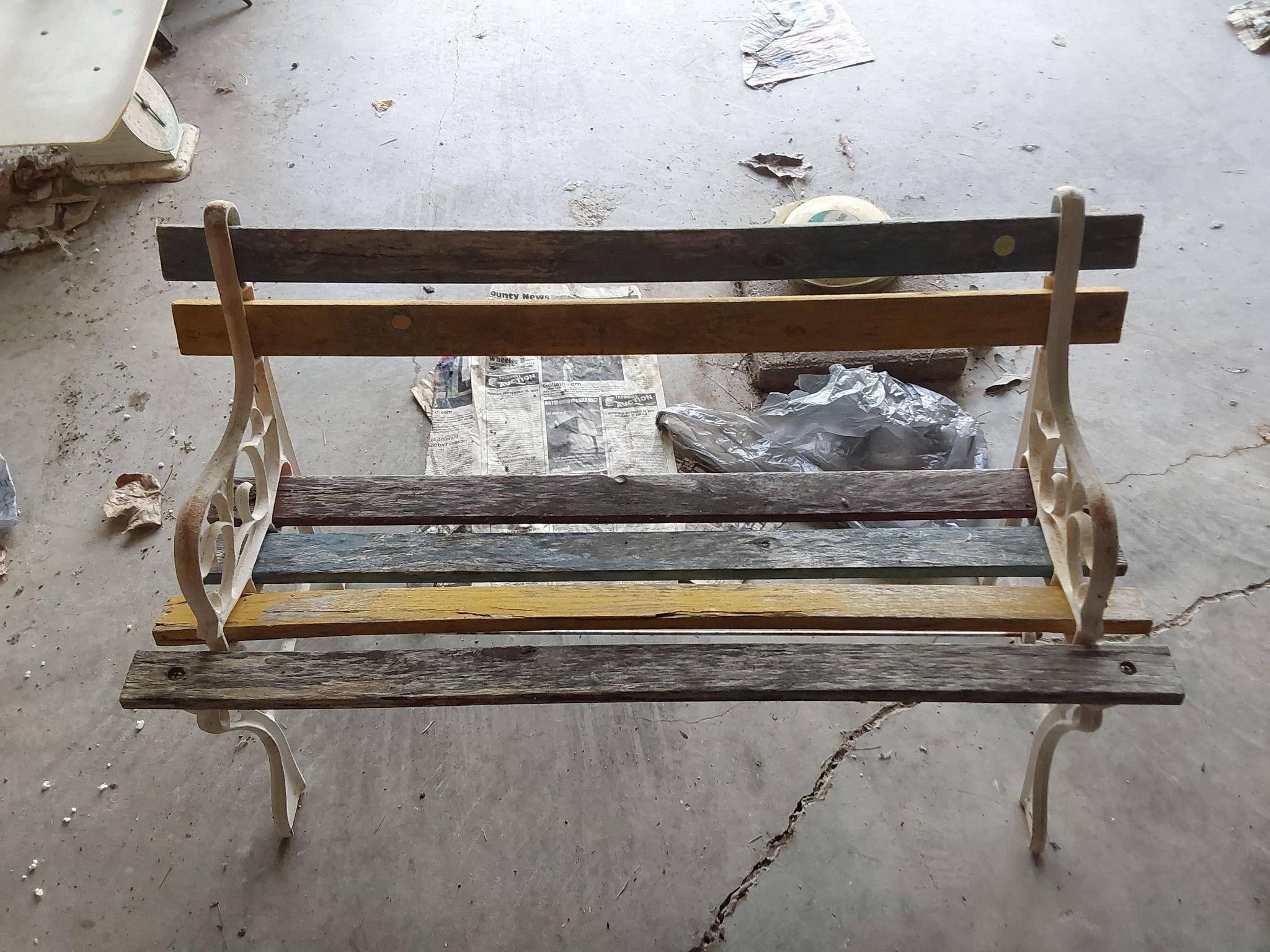 Cast iron bench for children