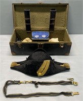 Antique Navy Dress Hat Case & Sword Strap