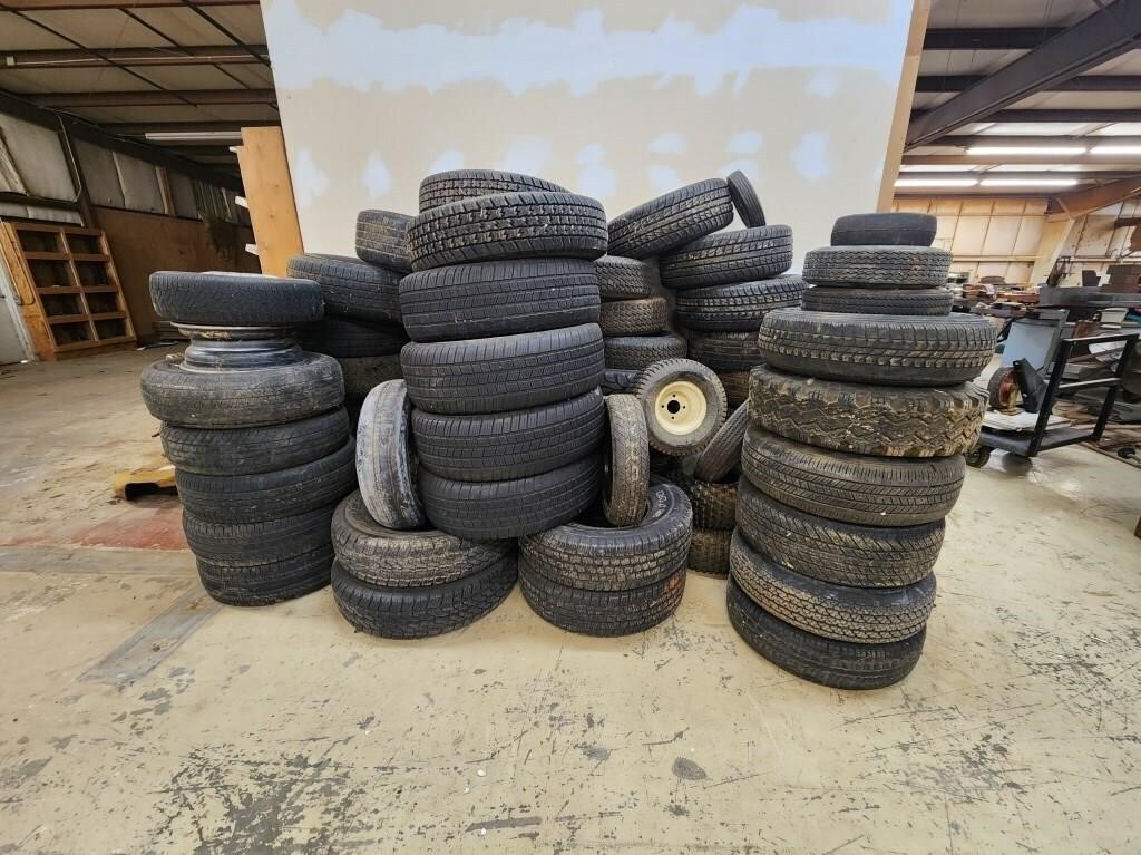 LARGE ASSORTMENT OF TIRES