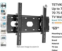 TETVIK Tilt TV Wall Mount for Most 42-85" TVs,
