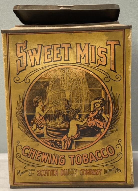 Sweet Mist Chewing Tobacco Advertising Tin Box